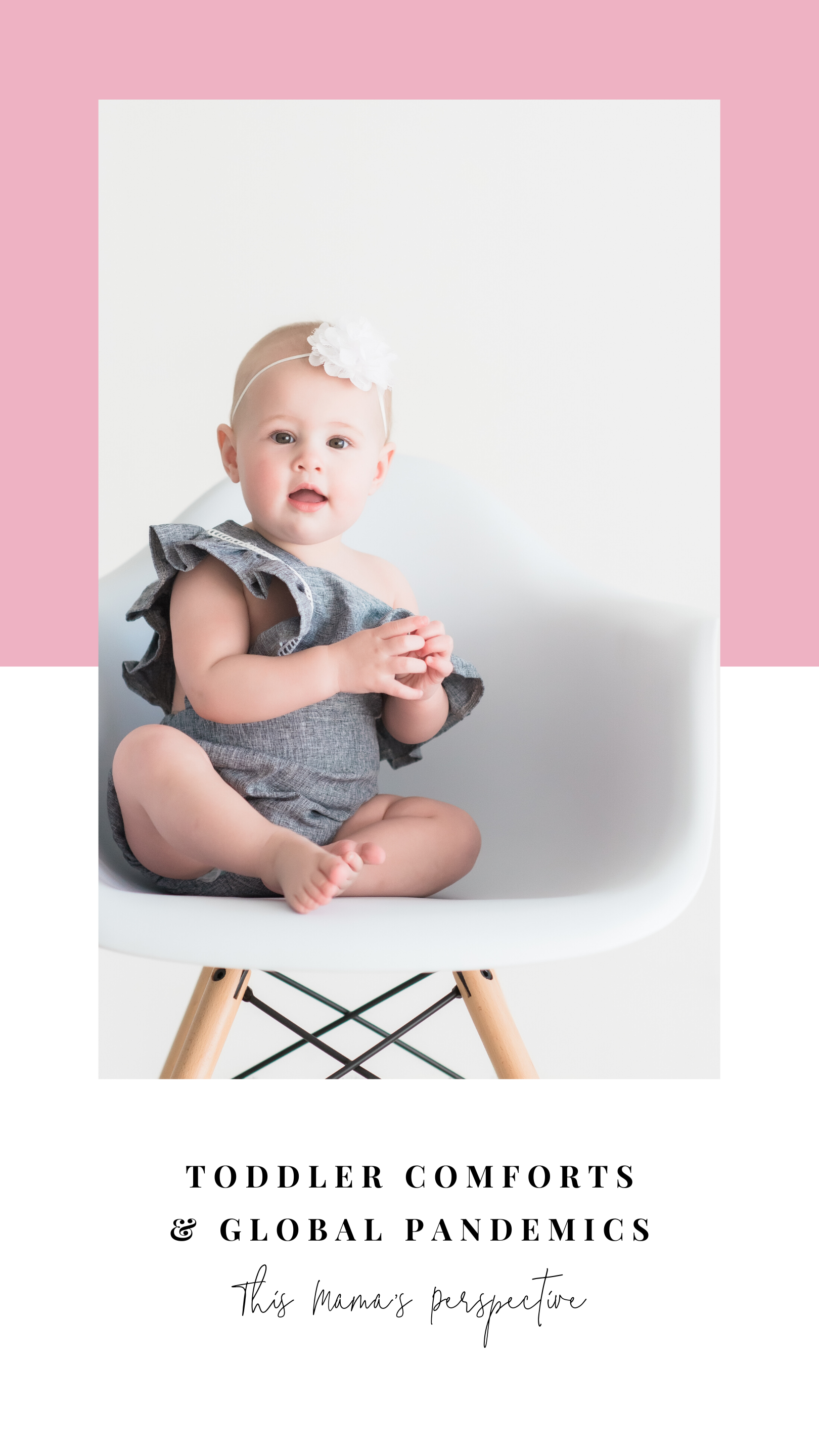toddler girl in white chair